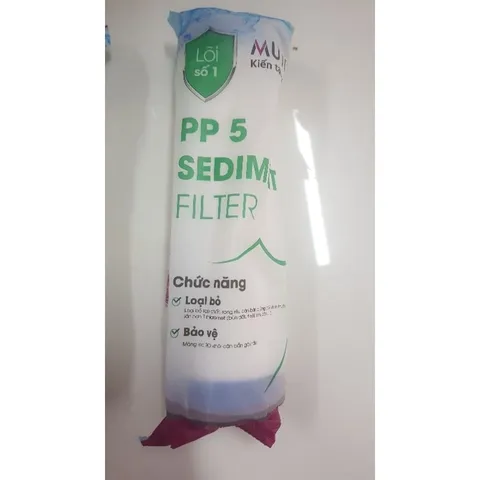 Lõi Lọc Nước PP5 Micro Mutosi - Lõi Số 1 Dùng Cho Máy Lọc Nước Gia Đình, Lọc Cát và Cặn Kích Thước Lớn Hơn 5 Micron