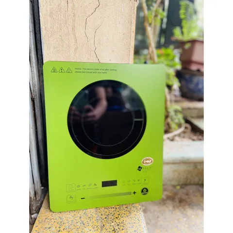 Bếp Hồng Ngoại Để Nổi Arber 2200W - Bếp Điện Cảm Ứng, Có Hẹn Giờ và Khóa Trẻ Em, Mặt Kính Ceramic Màu Xanh Lá