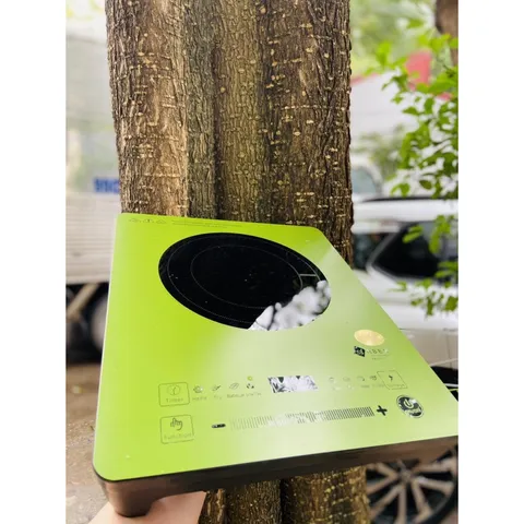 Bếp Hồng Ngoại Để Nổi Arber 2200W - Bếp Điện Cảm Ứng, Có Hẹn Giờ và Khóa Trẻ Em, Mặt Kính Ceramic Màu Xanh Lá