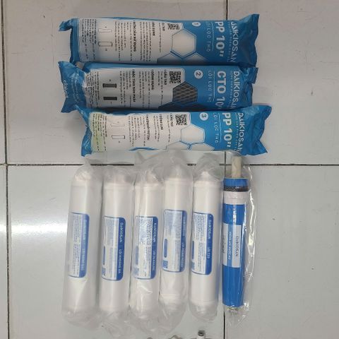 Bộ 9 Lõi Lọc Nước DAIKIOSAN Chính Hãng - Thay Thế Máy Lọc Nước RO, Bảo Vệ Sức Khỏe, Lọc Tinh Khiết, Diệt Khuẩn