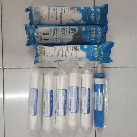 Bộ 9 Lõi Lọc Nước DAIKIOSAN Chính Hãng - Thay Thế Máy Lọc Nước RO, Bảo Vệ Sức Khỏe, Lọc Tinh Khiết, Diệt Khuẩn