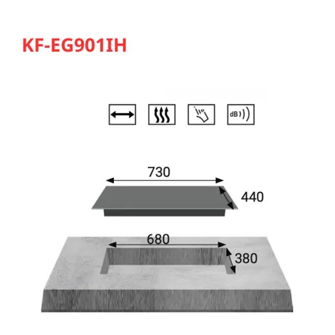 Bếp điện từ đơn và 1 hồng ngoại KAFF KF-EG901IH Made in Germany