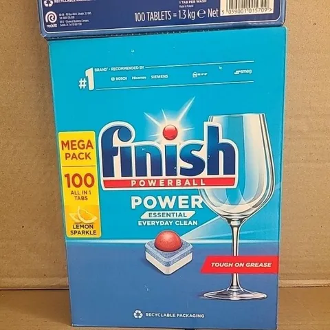 Hộp 100 Viên Rửa Bát Finish Essential Lemon - Sạch Sâu, Chất Lượng EU, Dùng Cho Nhiều Loại Máy Rửa Bát