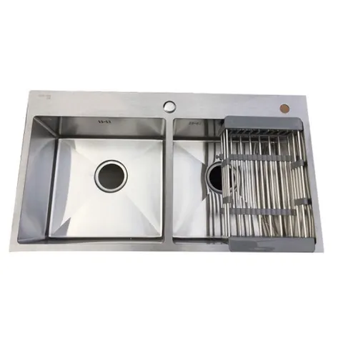 Chậu rửa Inox  8245 đều , Chất liệu inox SUS304 cao cấp.