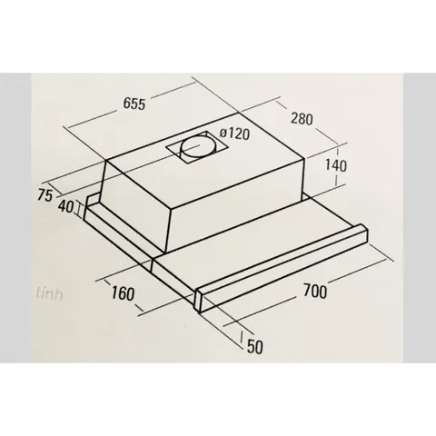 Máy hút mùi âm tủ , nhập khẩu thái lan , điều khiển cảm ứng