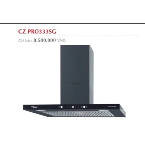 Máy Hút mùi Canzy PRO 333SG - Điều khiển cảm ứng 3 cấp độ và chế độ vẫy tay , Đèn Led siêu sáng tiết kiệm điện