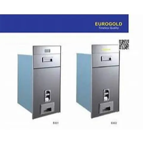 Thùng Gạo Eurogold B302 Màu Đen Có Nút Nhấn - Thùng Chứa Gạo Sang Trọng 15kg, Thiết Kế Âm Tủ Tiện Dụng cho Nhà Bếp