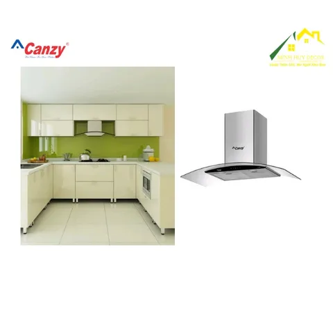[Giá Tốt] Máy hút khói Cảm ứng kính cong cao cấp Canzy cz-9970s , Bảo hành 3 năm , Động cơ siêu bền , hút êm