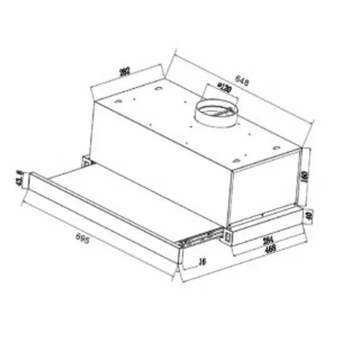 Máy Hút Mùi Âm Tủ Binova BI-28-W-07 - Thiết Kế Sang Trọng 70cm, Tiết Kiệm Điện, Bảo Hành 3 Năm Chính Hãng