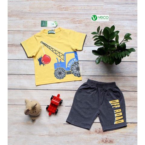 Bộ thun cotton cần cẩu hàng Veco cao cấp