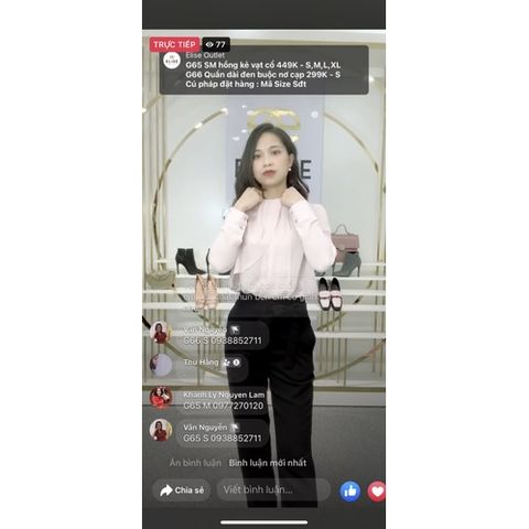 pass set áo sơ mi quần elise