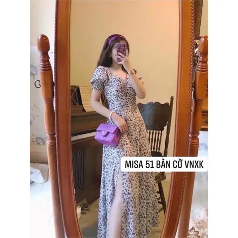 đầm maxi dáng dài xẻ