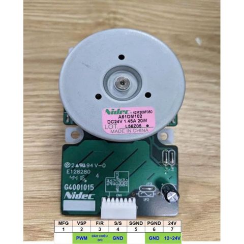 [20W] - Motor BLDC Nidec 20W không chổi than trong máy photocopy dùng DIY quạt B3