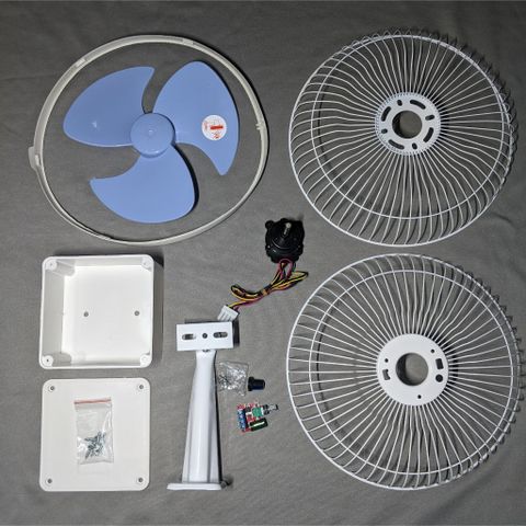 [12v1a] - Full combo chế quạt B2: Motor Nidec 12V1A, PWM, Lồng, Thân Quạt, Đế, Cánh quạt Senko B2 - [ ĐỌC KỸ MÔ TẢ ]