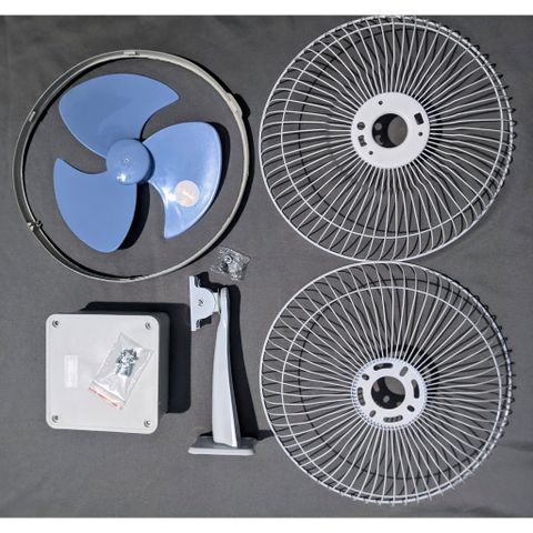 Bộ Phụ Kiện DIY Làm Quạt B2 - Đế Nhựa, Thân Sắt, Lồng Quạt và Cánh Quạt Sải 20cm Cho Người Thích Chế Tạo Quạt