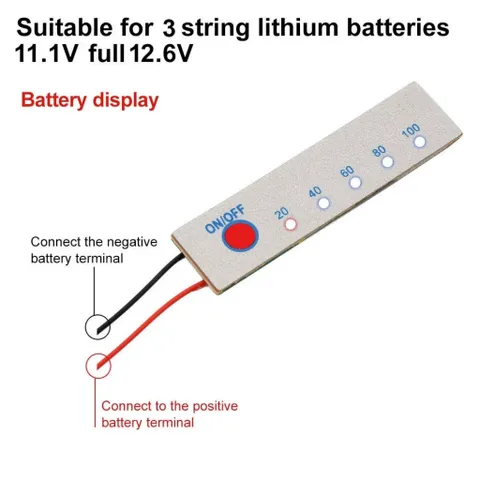 Bảng Mạch Báo Pin Li-ion Hệ 3S - Thiết Bị Hiển Thị LED Động, Phù Hợp Pin Lithium và Acid Chì, Dễ Sử Dụng, Nhỏ Gọn