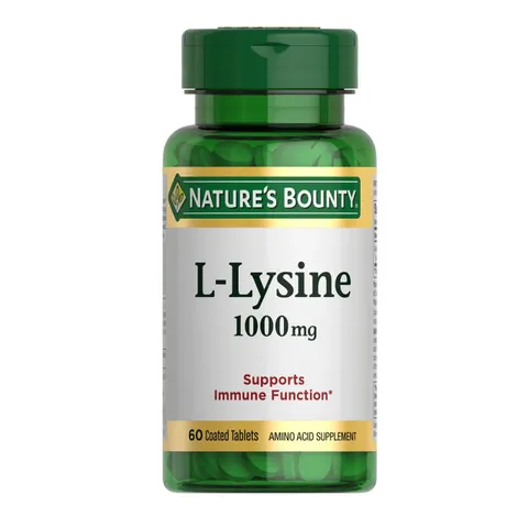 Viên uống bổ sung L-Lysine Nature’s Bounty 1000mg Mỹ - 60 viên hỗ trợ sức khỏe, đẹp da, dinh dưỡng cho người lớn