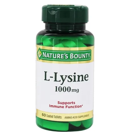 Viên uống bổ sung L-Lysine Nature’s Bounty 1000mg Mỹ - 60 viên hỗ trợ sức khỏe, đẹp da, dinh dưỡng cho người lớn