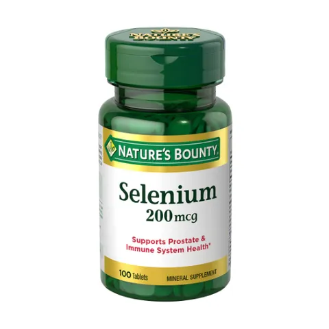 Viên Uống Bổ Sung Selenium Nature's Bounty 200mcg - Hỗ Trợ Dinh Dưỡng Hằng Ngày - Quy Cách 100 Viên Mỹ