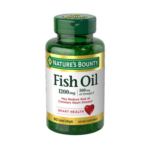 Viên Uống Dầu Cá Nature’s Bounty Fish Oil 1200mg - Omega-3 Dinh Dưỡng Hằng Ngày, Dễ Uống, Mỹ
