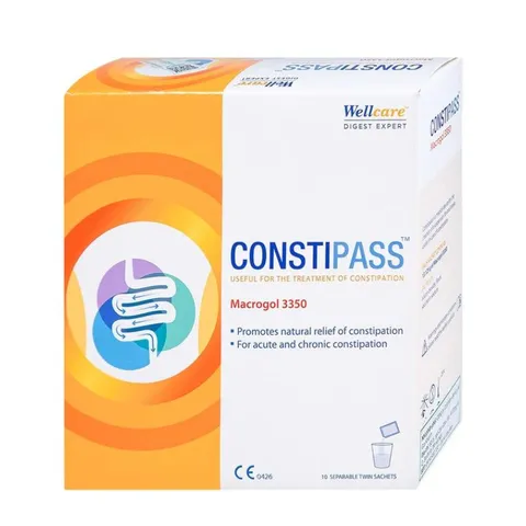 Bột Nhuận Tràng Constipass Wellcare - Hỗ Trợ Tiêu Hóa Dễ Dàng, Dành Cho Trẻ Từ 6 Tháng Trở Lên (Hộp 20 Gói)
