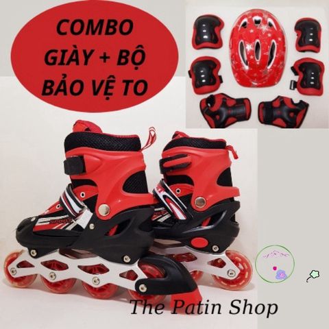 Giày Patin Phát Sáng QF Thế Hệ Mới cho Trẻ Em & Người Lớn - Thiết Kế Đẹp, Bền Bỉ, Tặng Bộ Chuyển Đổi 2 Hàng Bánh