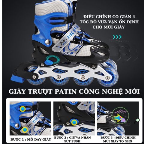 Giày Patin Thể Thao LED 8 Bánh - Khung Titan & Đồ Bảo Hộ, Dành cho Trẻ Em & Người Lớn - Họa Tiết Xinh Xắn 