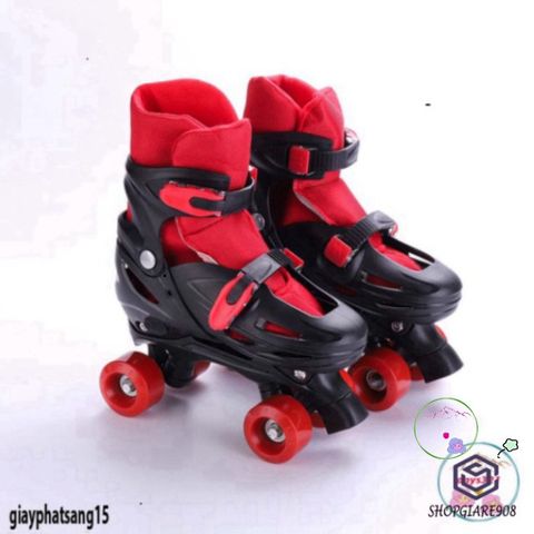 Giày Patin 4 Bánh 2 Hàng An Toàn - Tặng Kèm Bộ Bảo Hộ - Giày Trượt Patin Chất Lượng Cao Cho Trẻ Em