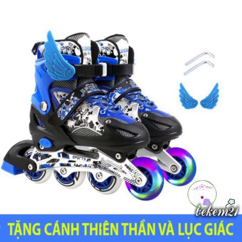 Giày Trượt Patin Phát Sáng Trẻ Em - Batin QF Thế Hệ Mới, Chất Liệu Bền Bỉ, Thời Trang, Tặng 2 Cờ Lê - Giá Rẻ Nhất Thị Trường