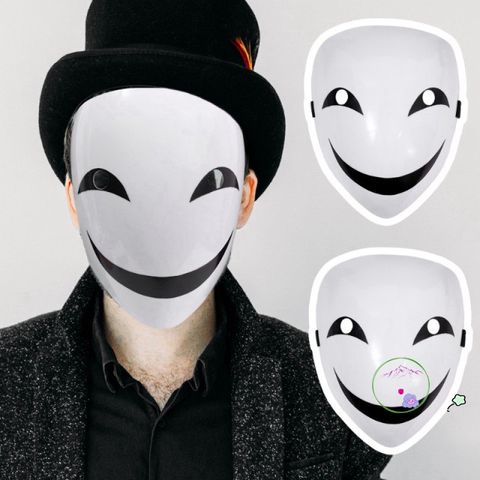 Mặt nạ anime Kagetane Hiruko Burakku Buretto - Mặt nạ toàn mặt độc đáo cho tiệc Halloween và hóa trang thời trang unisex