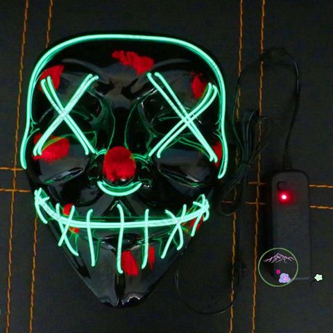 Mặt Nạ LED Phát Sáng Halloween 10 Màu - Hóa Trang Jason & Jabbawockeez, Mặt Nạ Kinh Dị, Cosplay Dành Cho Dịp Lễ Hội