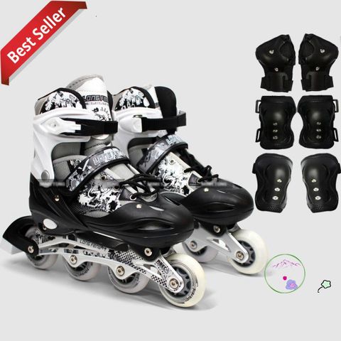 Giày Patin Phát Sáng LongFeng 906 Điều Chỉnh Kích Thước Dễ Dàng Cho Trẻ Em và Người Lớn - Bền Bỉ, Chống Mài Mòn, Thiết Kế Thời Trang