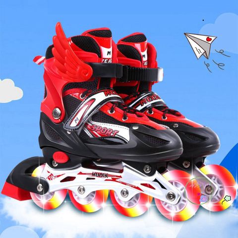 Giày Patin Phát Sáng LongFeng 906 Điều Chỉnh Kích Thước Dễ Dàng Cho Trẻ Em và Người Lớn - Bền Bỉ, Chống Mài Mòn, Thiết Kế Thời Trang