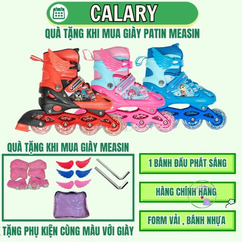 Giày Patin Trẻ Em Cougar Measin - Bánh Có Đèn, Thiết Kế Thể Thao Kiên Cố, Phanh An Toàn, Nhiều Size Cho Bé Chơi Thể Thao An Toàn