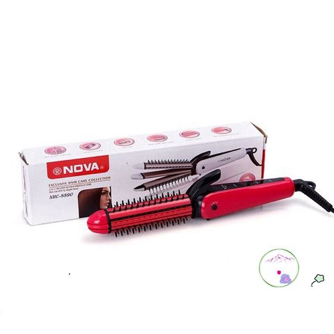 Lược Điện Đa Năng NOVA NHC-8890 - 3 Trong 1 Uốn Xoăn, Duỗi Thẳng, Dập Xù An Toàn Cho Tóc - Thiết Kế Nhỏ Gọn, Tiện Lợi