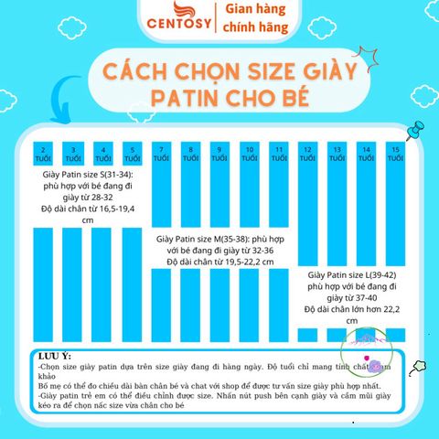 Giày Patin Trẻ Em Centosy BEAR - Bánh Xe Phát Sáng, Điều Chỉnh Kích Thước, An Toàn và Thoải Mái Cho Bé Trai và Bé Gái