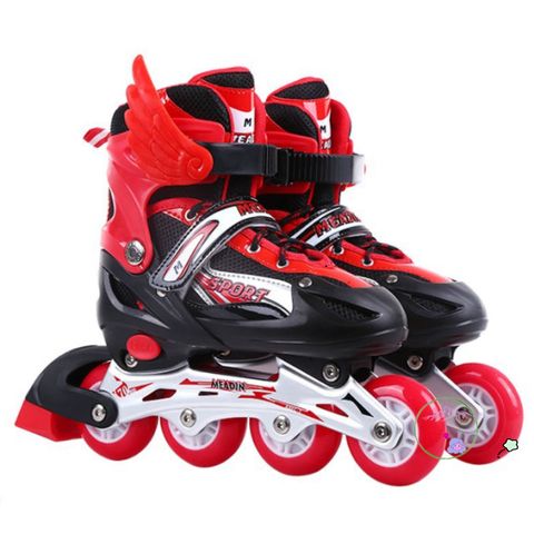 Giày Patin Power An Toàn Cho Trẻ - Điều Chỉnh Bánh Xe 2 Hàng, Phát Sáng, Dành Cho Bé Mới Học Trượt Patin