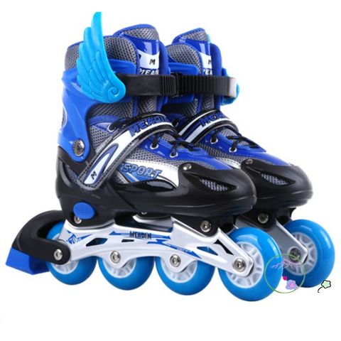 Giày Patin Power An Toàn Cho Trẻ - Điều Chỉnh Bánh Xe 2 Hàng, Phát Sáng, Dành Cho Bé Mới Học Trượt Patin