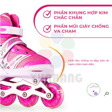 Giày Trượt Patin An Toàn Cho Trẻ Em Kèm Bộ Bảo Hộ - Size S, M, L - Chắc Chắn, An Toàn, Thể Thao Mạo Hiểm