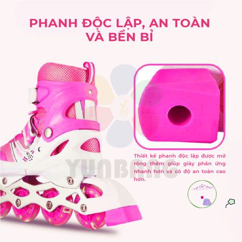 Giày Trượt Patin An Toàn Cho Trẻ Em Kèm Bộ Bảo Hộ - Size S, M, L - Chắc Chắn, An Toàn, Thể Thao Mạo Hiểm