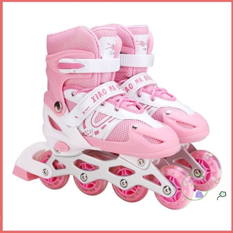 Giày Patin Bear cho trẻ em - Bánh xe phát sáng, điều chỉnh kích thước, an toàn và thú vị cho bé từ 2.5 đến 10 tuổi