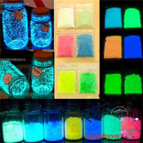 Túi Hạt Phát Sáng Dạ Quang 10g - Cát Phát Sáng An Toàn Cho Nghệ Thuật Trang Trí Nội Thất Ban Đêm