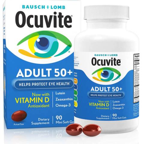 Viên bổ mắt Ocuvite Adult 50+ - Nutritional Eye Supplement for Seniors with Essential Vitamins - 90 Softgels Bausch & Lomb