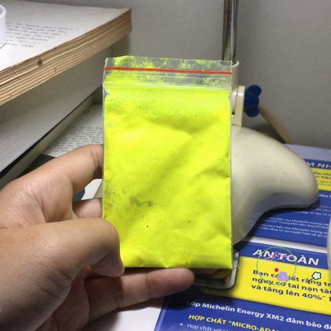 Bột Dạ Quang Vàng 10g - Phát Sáng Mạnh Mẽ Cho Nghệ Thuật & Thủ Công - Đồ Văn Phòng Phẩm Quang Học