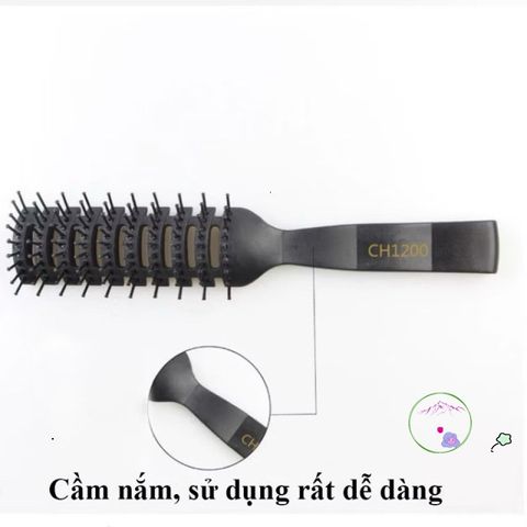 Lược Bán Nguyệt Tạo Kiểu Uốn Tóc Sấy Phồng BOMME - Dụng Cụ Chăm Sóc Tóc Nam Chuyên Dụng Tạo Phồng Đẹp Mê Ly
