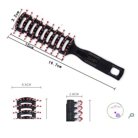Lược Bán Nguyệt Tạo Kiểu Uốn Tóc Sấy Phồng BOMME - Dụng Cụ Chăm Sóc Tóc Nam Chuyên Dụng Tạo Phồng Đẹp Mê Ly