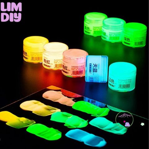 Sơn Dạ Quang Acrylic 20ml - Sơn Phát Sáng Trong Bóng Tối, Vẽ Nhiều Chất Liệu, Dụng Cụ Nghệ Thuật LIM DIY