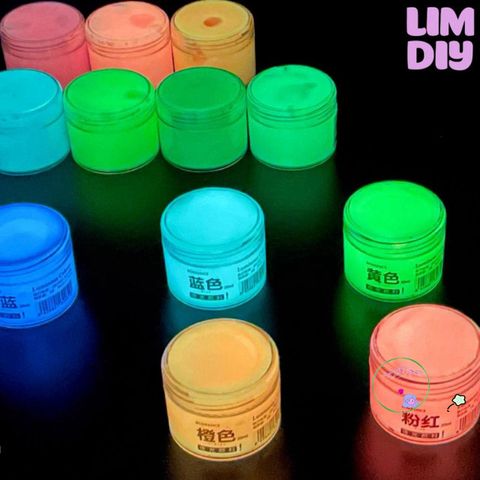 Sơn Dạ Quang Acrylic 20ml - Sơn Phát Sáng Trong Bóng Tối, Vẽ Nhiều Chất Liệu, Dụng Cụ Nghệ Thuật LIM DIY