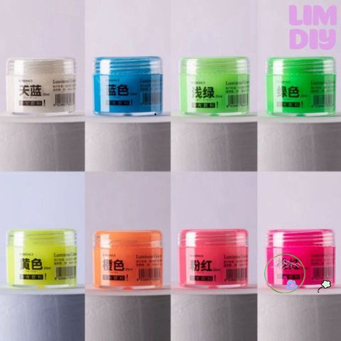 Sơn Dạ Quang Acrylic 20ml - Sơn Phát Sáng Trong Bóng Tối, Vẽ Nhiều Chất Liệu, Dụng Cụ Nghệ Thuật LIM DIY