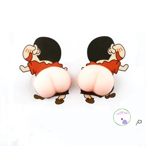 Decal 3D Hình Mông Đào Dễ Thương - Phụ Kiện Mũ Bảo Hiểm, Xe, Điện Thoại, Chống Va Đập, Chất Liệu Silicon Bền Bỉ